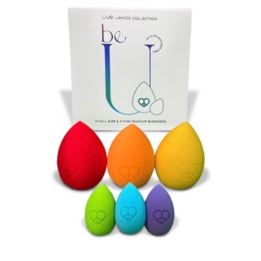 UVÉ Beauty Be U Limited Collection 6 Makeup Blenders Sponge 3 Full Size & 3 Mini